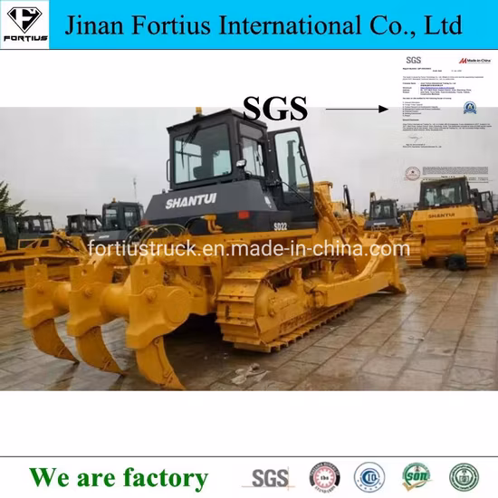Shantui Crawler Bulldozer SD22 220 PS Bulldozermaschine mit Einschaft-Ripper